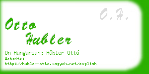 otto hubler business card